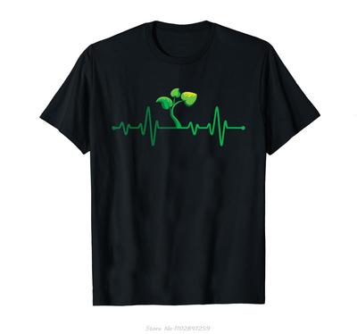 Plant Heartbeat Botany Botanist Gardening Plant Lover Tshirt Summer Oneck Tops Tees Oversized Tshirt Men Cotton T Shirt