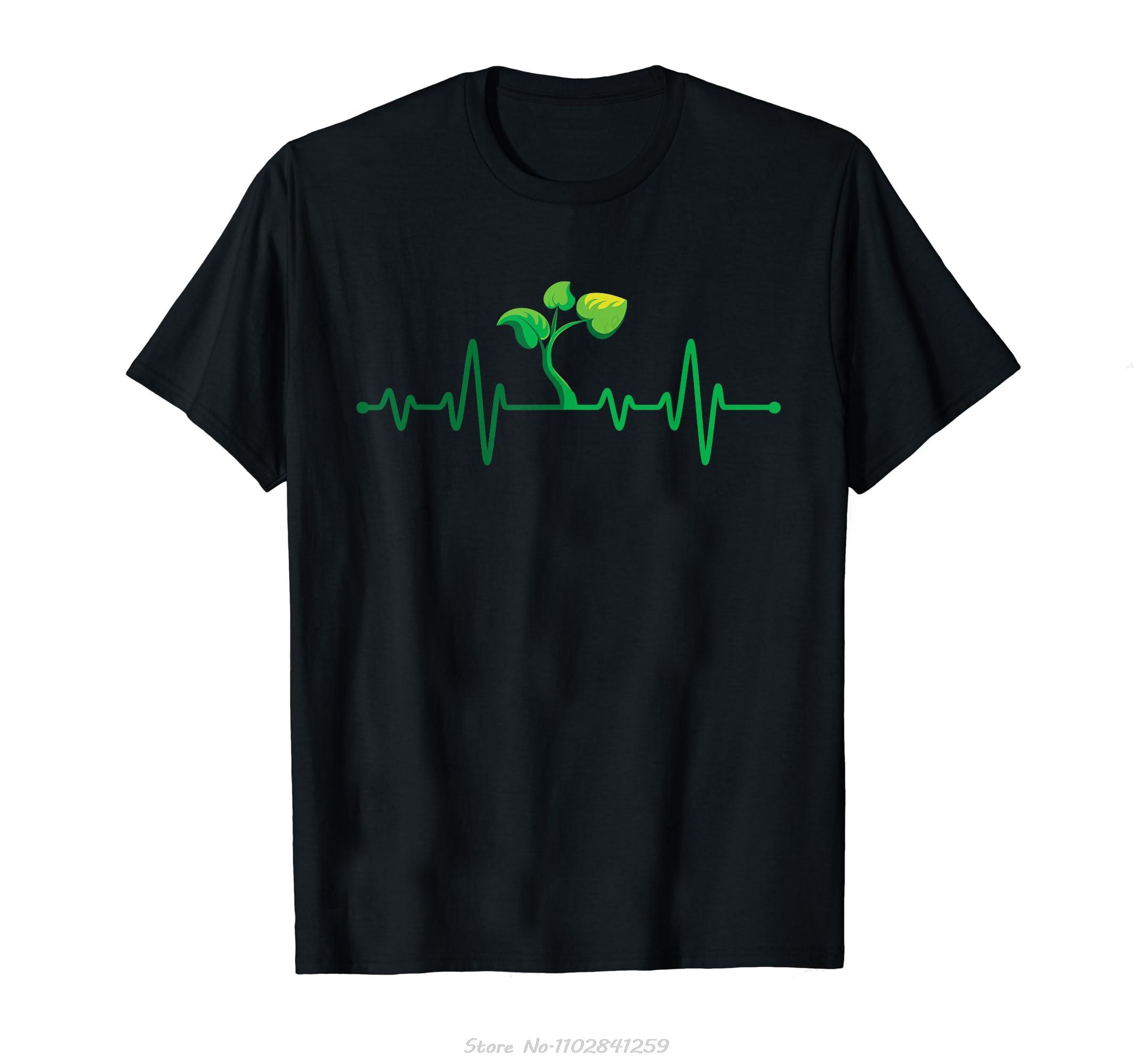 

Plant Heartbeat Botany Botanist Gardening Plant Lover Tshirt Summer Oneck Tops Tees Oversized Tshirt Men Cotton T Shirt S