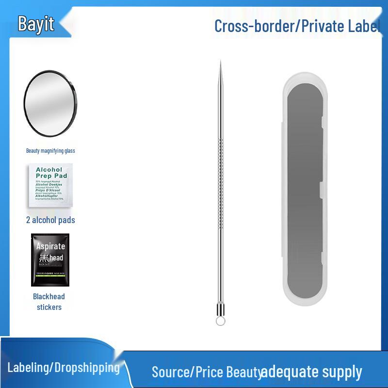 Blackhead & Acne Removal Tool Set - Complete Kit with Needles & Clamps Set