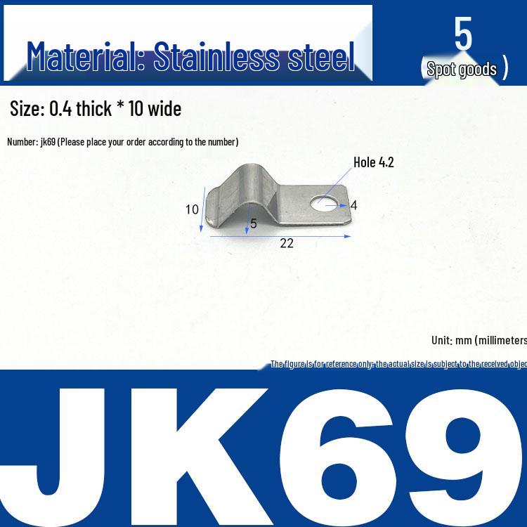 Stainless Steel Spring Clip: Metal Crimp, Wire Baffle, Pipe Holder, Conductive Manganese.