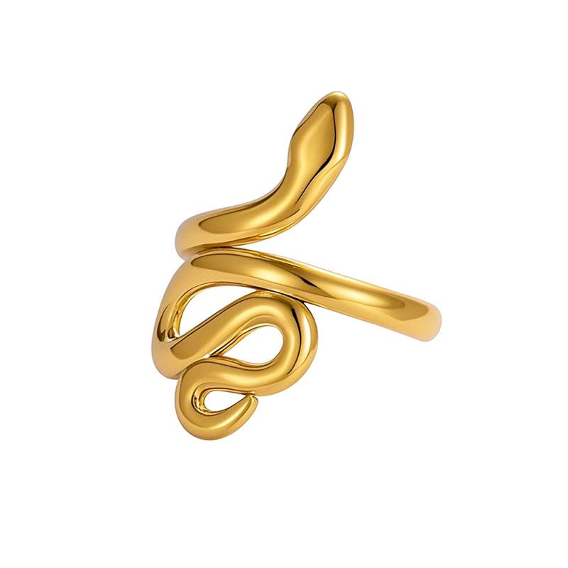 INSSGG High-End European Style Twisted Snake Open Ring - Luxury Niche Accessory
