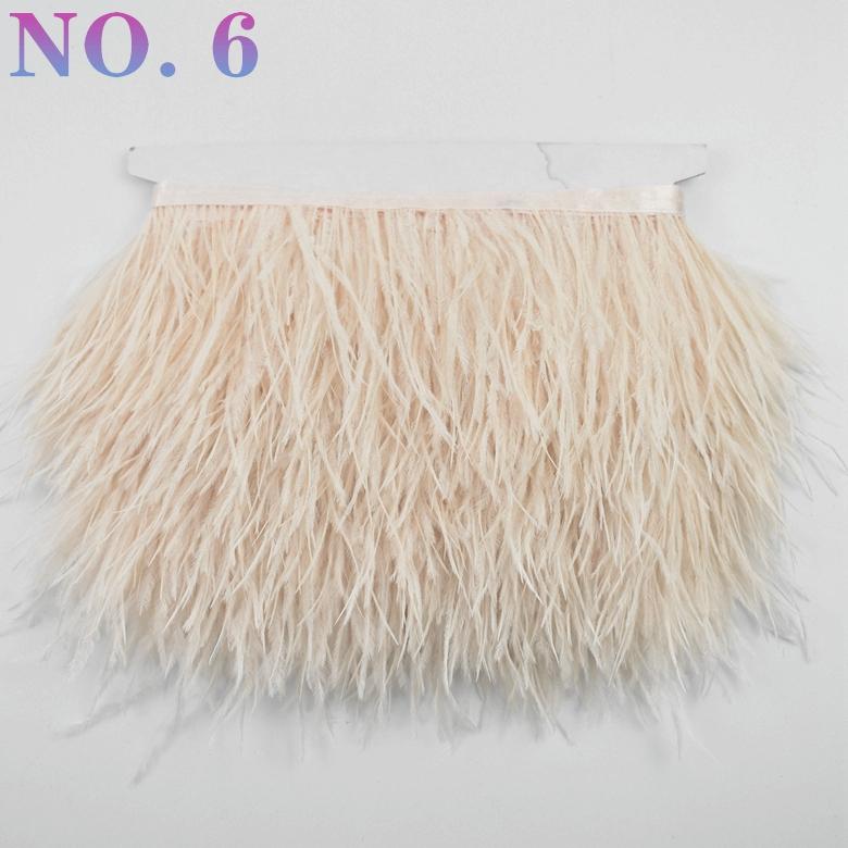 10 metrů barevná stuha z pštrosího peří 8-10 cm páska ozdoby šití kostým pštrosí peří ozdoba třásně sukně oblečení DIY dekor