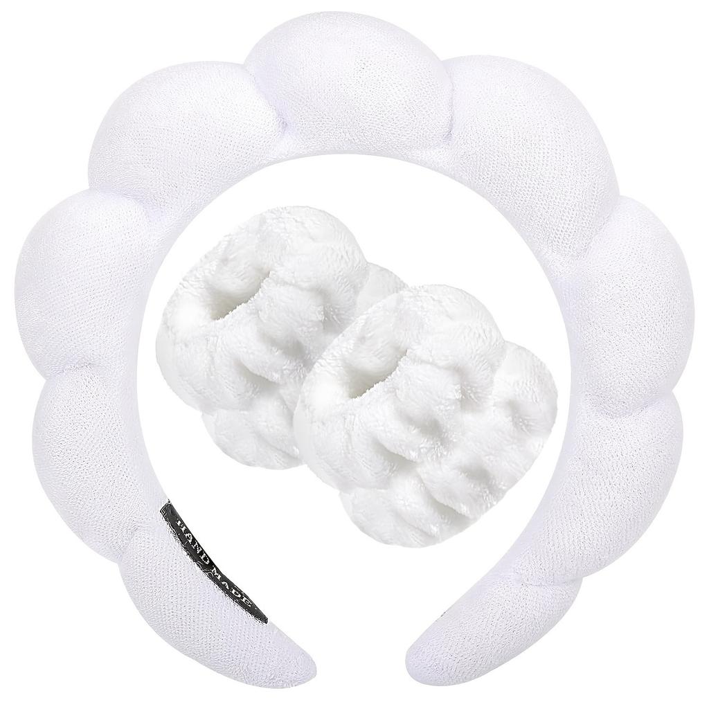 3 ks Čelenka na mytí obličeje pro ženy Houbové čelenky Náramky Make-up Pěnové Měkká čelenka Dívčí doplňky do vlasů Pokrývky hlavy