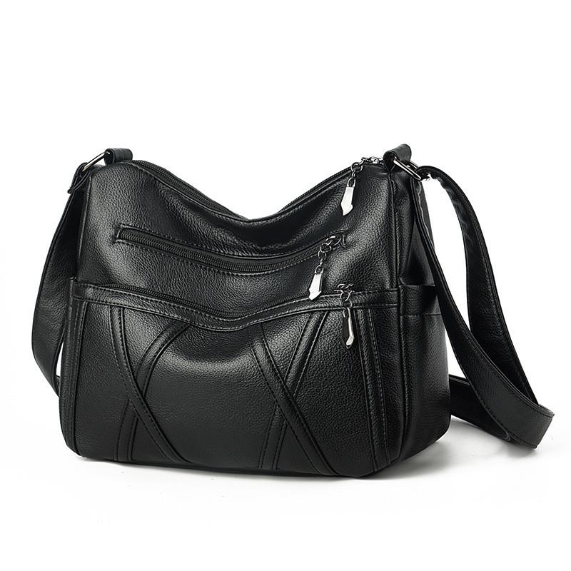 Stylish Soft Pu Leather Multi-layer Shoulder Crossbody Bag For Women With Spacious Capacity