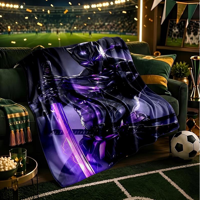 Panther In Action Throws Blanket Flannel Blankets Plush for Couch Bed Gifts for Men Women Travel picnic blanket Christmas fan gifts