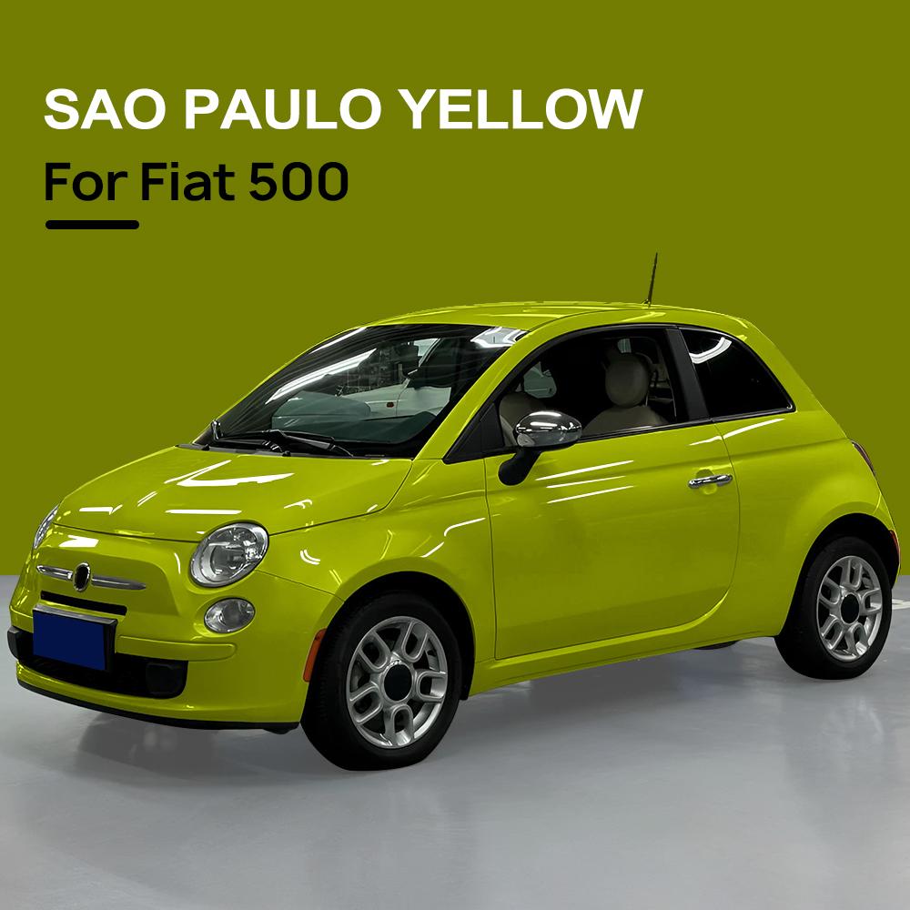 

Car Wrap Film PET Glossy Vinyl Film Decal DIY Adhesive Car Sticker Decor Accessories For Fiat 500 Abarth 595 124 750 695 500C 1Mx1.52M