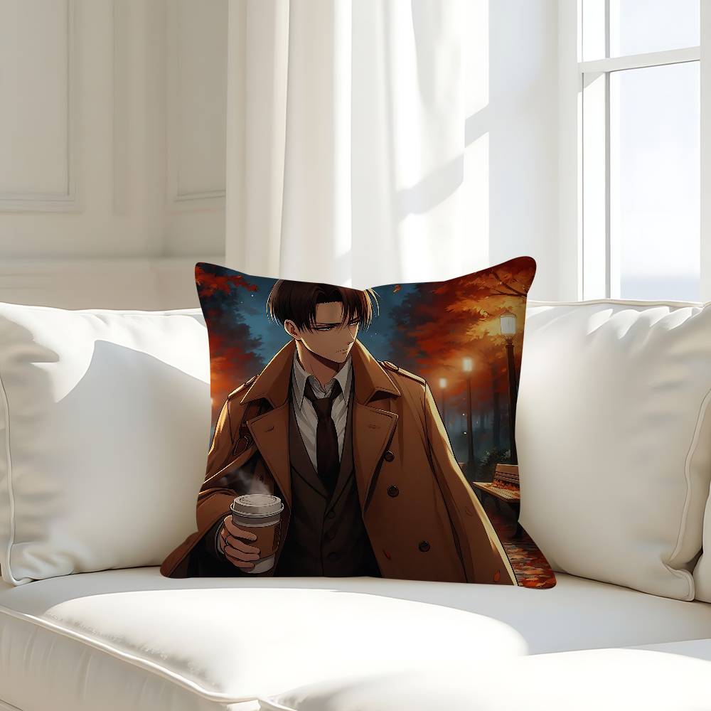 L-Levi A-Ackerman Pillow Case Removable Washable Cushion Cover – All-Season Soft Linen