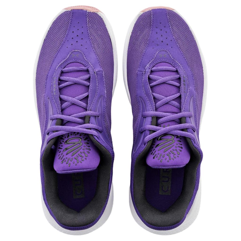 Under Armour Curry Splash 25 Ajuste Confortável Grip Respirável Sapatos de Basquete Duráveis Tênis Unissex Roxo Branco 3028460-500