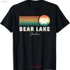 Bear Lake Idaho Travel Vacation Souvenir T Shirt Vintage Washed Stretched Slightly Unisex Casual Streetwear Breathable Graphic