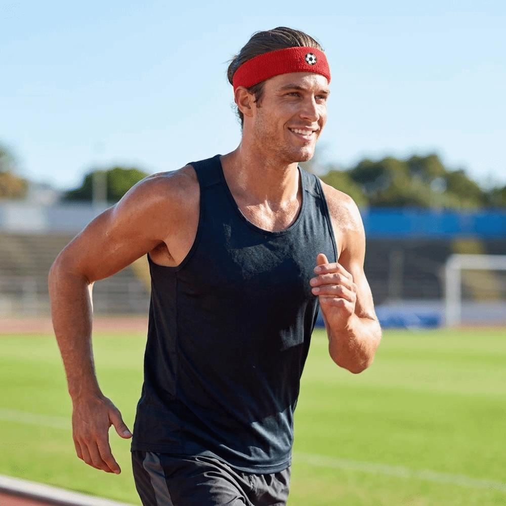 Polyester Cartoon Sports Headband Soccer Printed Polyester Knit Headband Running