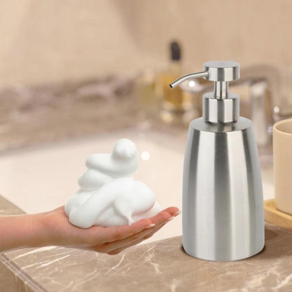 500ml Stainless Steel Soap Dispenser Refillable Shower Gel Bottles Bathroom
