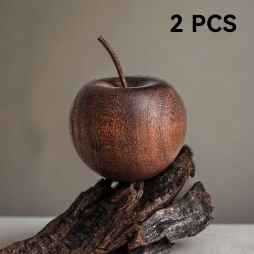 Wooden Apple Shaped Essential Oil Aromatherapy Diffuser Fragrance Diffuser Home Bathroom Car Decoration Minimalist Figurines