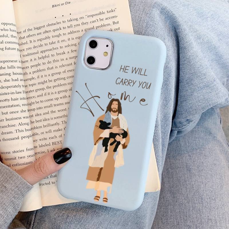 New Faith Christian Religious Jesus Clear Phone Case Soft Solid Color for iPhone 11 12 13 mini pro XS MAX 8 7 6 6S Plus X XR