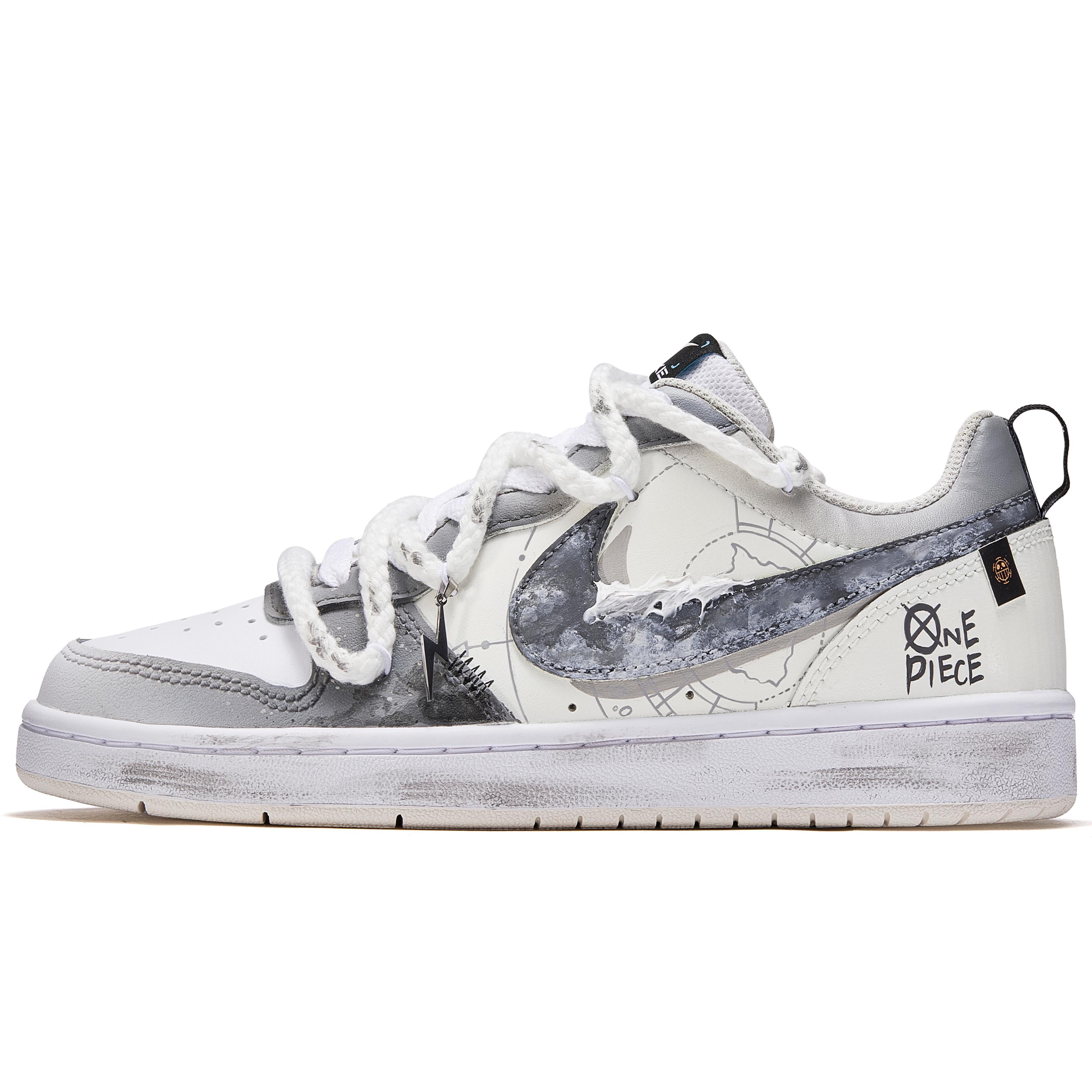 

Nike Court Borough 2 Nautical Storm Cushioning, Wear Resistant Low top Skateboard Shoes Women s Gray FJ7692-191(Team177-) 35.5