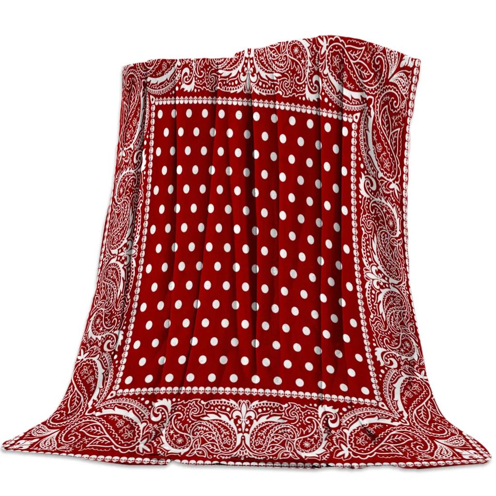 Bandana Pola Flanel Selimut Sofa Tempat Tidur Portable Fleece Throw Lucu Mewah Seprai Throws Blanket Queen King Twin Size