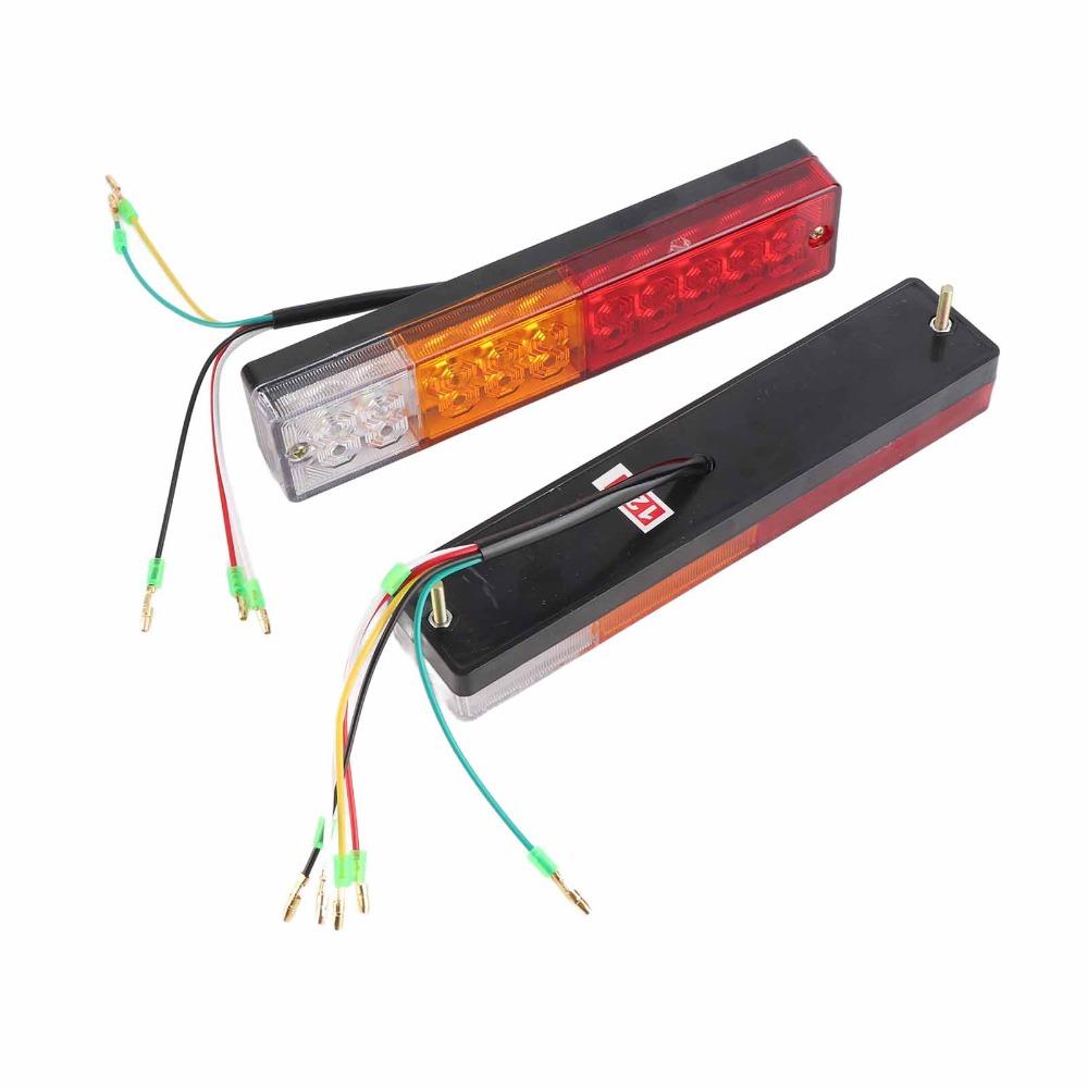 2Pcs 20 LED LED Tail Lights Red Lens Trailer Indicator Lights Reverse Backup Lights  For Truck