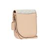 Coach Studio 14 Metal Logo Lock Classic Signature Jacquard Fabric And Leather Phone Bag Women Shoulder Bag Beige Brown CA191-B4UDK