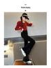 Girls' Micro-Flared Black Pants - Stylish & Warm for Autumn/Winter 2025