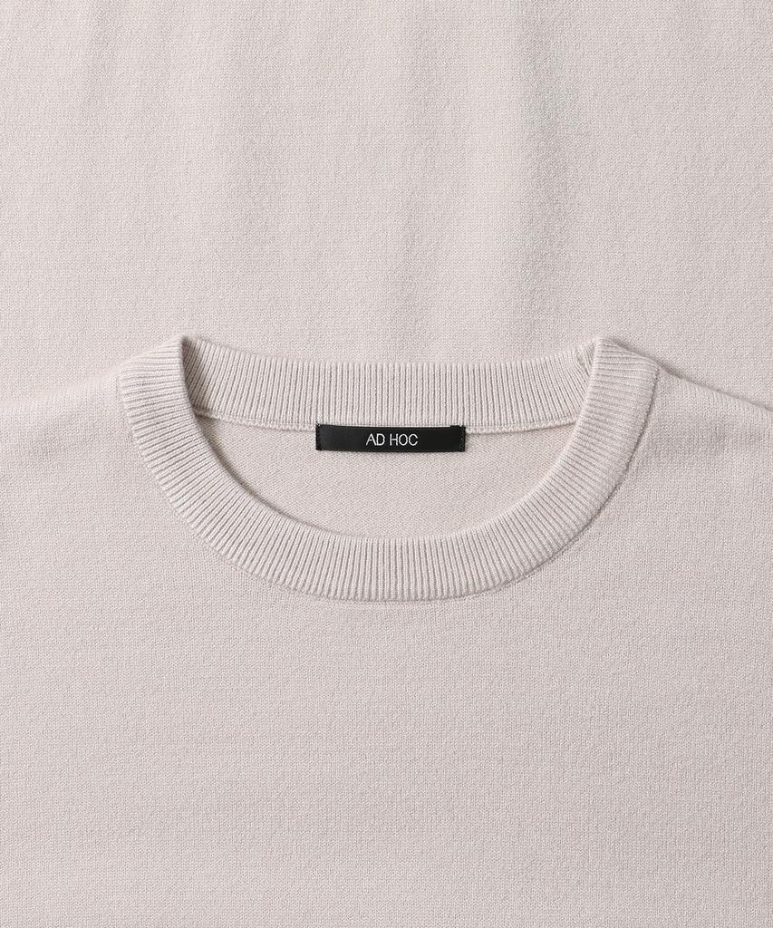 ADHOC Men'S Basic Round Neck Pullover Knit (Lt-Beige) (Hbalk92)