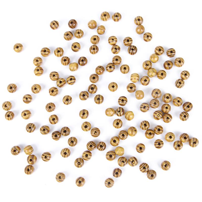 Cuentas redondas de madera para pulsera o collar