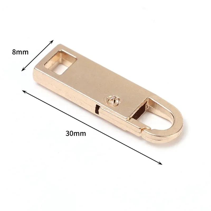 10/1Pc Universal Metal Zipper Pull Tap Replacement Instant Repair Zipper Head Puller for Clothing Bags DIY Sewing Zipper Sliders