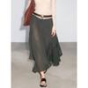 MD Women Clothes Summer Holiday Style Draping Effect Fairy Tulle Irregular Skirt Half-Length Skirts 05226588538