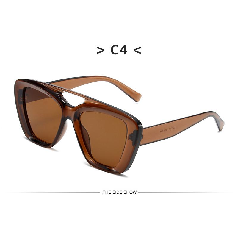 Trend In Big Square Frame Glasses for Women Double Bridge Sunglasses Men Ultraviolet Uv400 Yellow Vintage Style Fishing Outdoor