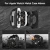Luxus Metallgehäuse Mod Kit Für Apple Watch S11 10 46MM Edelstahlgehäuse +Silikonband für IWatch Serie 9 8 7 6 5 44mm 45mm