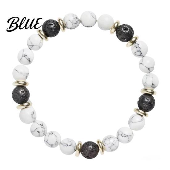 Elegant Simple Bracelet Natural Stone Beaded Bracelets Semi-Precious Gemstones Wear-resistant