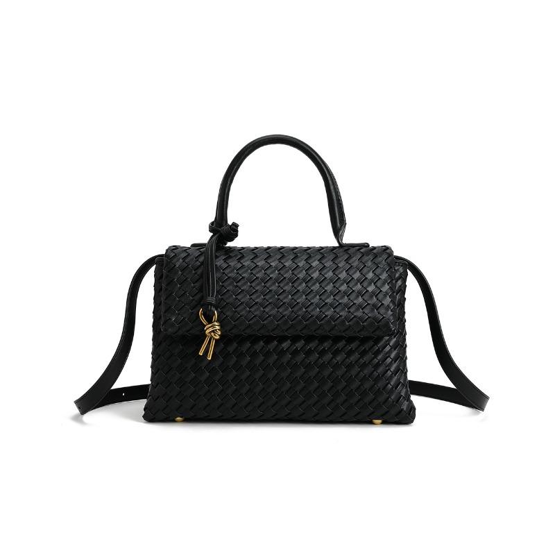 New classic woven bag women's commuter fashion large capacity shoulder crossbody portable small square bag