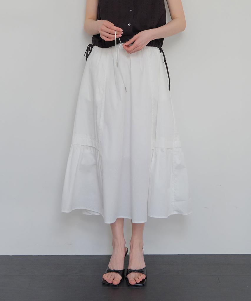 Moui Roa Banding Maxi Skirt (White)