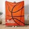 Custom Name Basketball Theme Printed Blanket - Perfect for Couch, Bed, Travel & Outdoor Use | Machine Washable, Cozy & Durable.