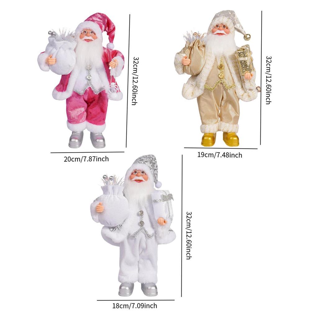 Christmas Santa Figurine Doll Accessories Ornament Decoration for Table Holiday Decor