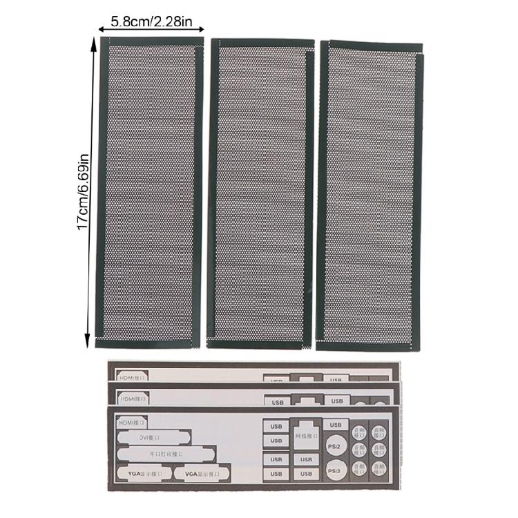 Computer PC Case Cooling Fan Dust Filter Mesh Net Cover PVC Dust Filter Shield Back Plate For Computer Chassis