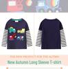 Striped Long-Sleeve Pure Cotton T-Shirt for Baby Boys - Autumn Style