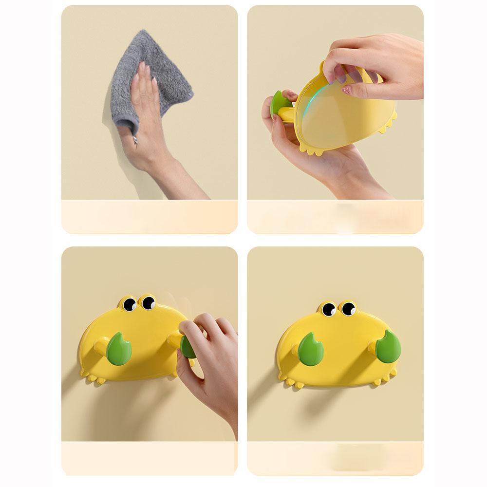 Entzückende Haken in Krabbenform, spurlos klebende Haken für Küche, Wohnzimmer, Studentenwohnheimaufbewahrung, ABS-Kunststoff, mehrfarbig