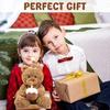 Happy Birthday Teddy Bear Plush Toy 30cm with Cake & Hat, Cuddly Stuffed Animal for Kids Adults Christmas Birthday Party Gift