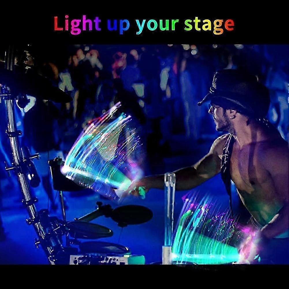 USB Rechargeable LED Drum Sticks 15Color Light Up Glow in the Dark for Stage Performances New Arrival S06