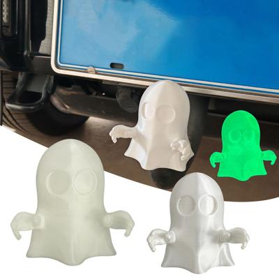 Halloween Mini Ghost Cover Cap for Trailer Coupling Glow-in-The-Dark Car Trailer Hitch Ball Cover for Towing Truck RV