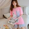 2 Teile/satz Cartoon Tier Frauen Nachtwäsche Kurzarm Top Shorts Pyjamas
