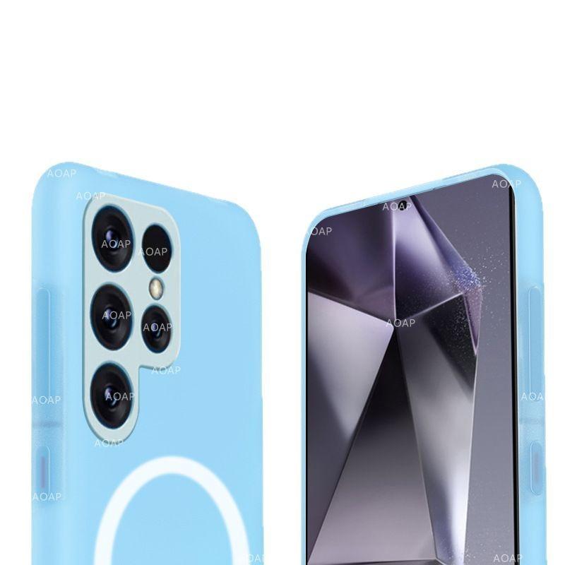 Applicable to Samsung S26Ultra mobile phone case fruit magnetic jelly liquid silicone s24Fe all-inclusive anti-drop cover s25 soft