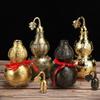 1pc Metal Gourd Ornament Home Decoration Feng Shui Accessories Hotel Gourd Ornaments Metal Decorative Crafts Gourd-shaped Design