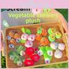 Jinnew Stackable Vegetables Plush Keychain With Cartoon Design For Kids And Collectors