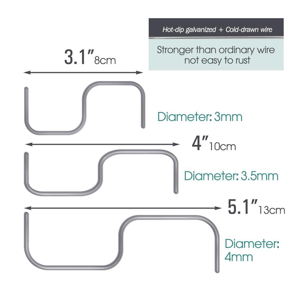 8/10/13cm Metal Steel Wire Trees Twig Variant Training Holder Hook for Yard Plants Limb Repair Support Bonsai Branch Spreader