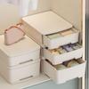 Boîte de rangement pour sous-vêtements de couleur unie Organisateur de vêtements en plastique Boîte de rangement durable pour chaussettes Chambre à coucher