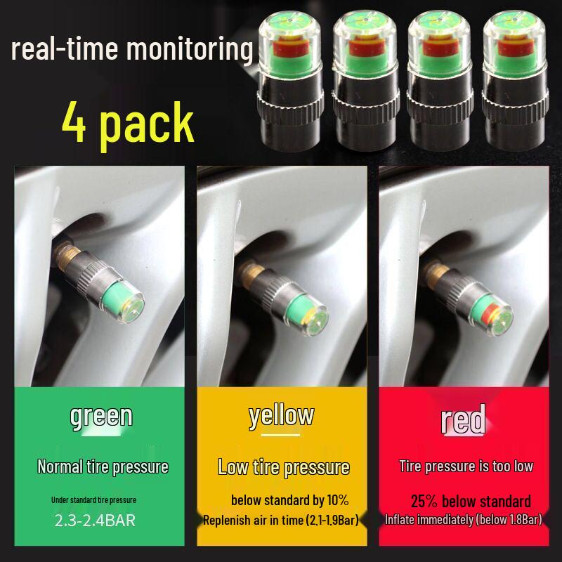Explosion-Proof Tire Pressure Monitoring Valve Caps for Sedans