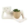 Creative Lazy Guy Succulents Pot for Indoor Desk Artistic Decors Funny Lazy Guy Desktop Planter for Small Plant
