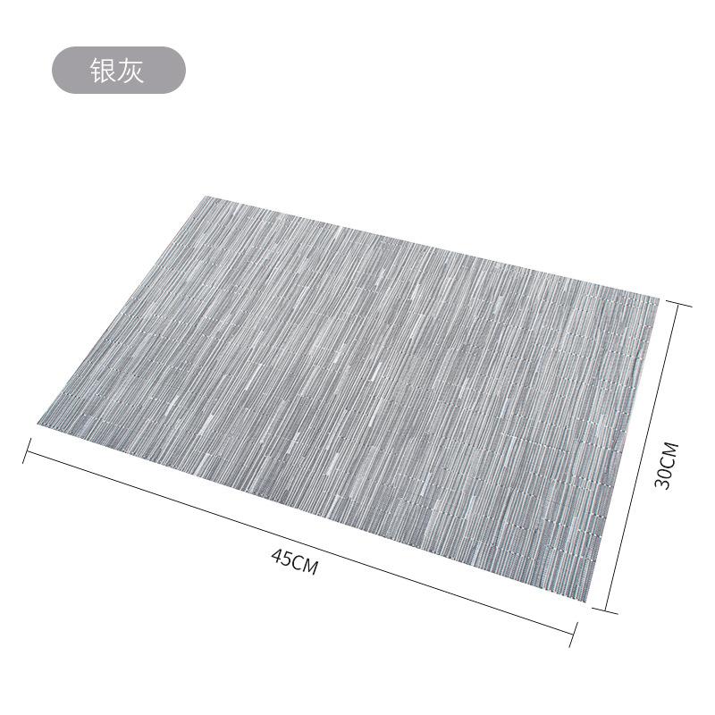 Strictly selected placemat Nordic style colored bamboo Teslin thermal insulation placemat pvc waterproof table mat thermal insulation mat