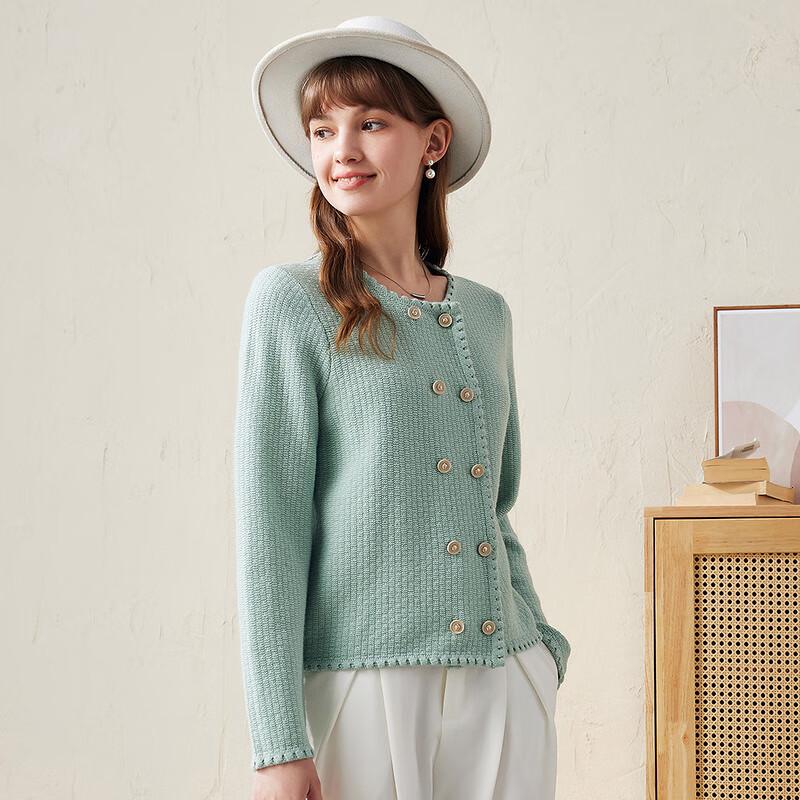 Komengboka Women's Little Fragrance Style Wool Cardigan