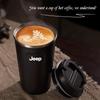 380ml Car Stainless Steel Coffee Cup Thermal Mug Accessories For Grand Cherokee Wrangler JK Gladiator Compass Renegade